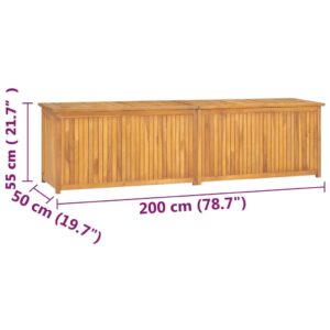 Μπαούλο Κήπου 200 x 50 x 55 εκ. από Μασίφ Ξύλο Teak