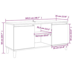 5x35x50 εκ. Μασίφ Ξύλινα Πόδια