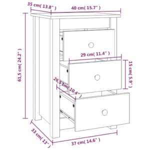 Κομοδίνο Γκρι 40 x 35 x 61