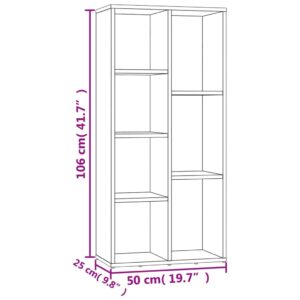 Βιβλιοθήκη Καπνιστή Δρυς 50 x 25 x 106 εκ.