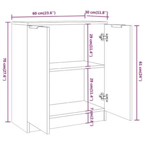 Ντουλάπι Γκρι Sonoma 60 x 30 x 70 εκ. από Επεξεργασμένο Ξύλο