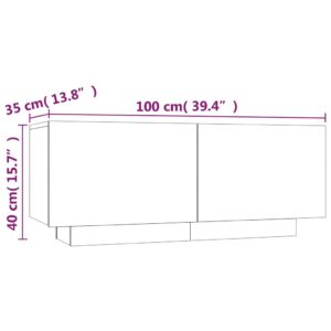 Έπιπλο Τηλεόρασης Καπνιστή Δρυς 100x35x40 εκ. Επεξ. Ξύλο