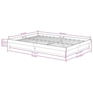 Πλαίσιο Κρεβατιού 150 x 200 εκ. Μασίφ Ξύλο 5FT King