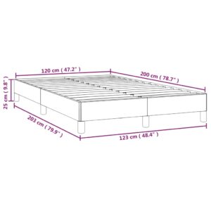 Πλαίσιο Κρεβατιού Taupe 120x200 εκ. Υφασμάτινο