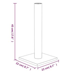 Στύλος Ξυσίματος για Γάτες Ανοιχτό Γκρι 22x22x45 εκ.