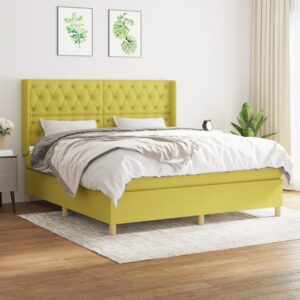 Κρεβάτι Boxspring με Στρώμα Πράσινο 160x200 εκ.Υφασμάτινο