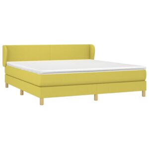 Κρεβάτι Boxspring με Στρώμα Πράσινο 160x200 εκ.Υφασμάτινο