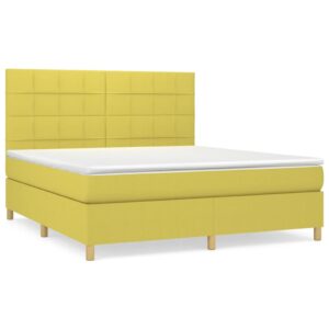 Κρεβάτι Boxspring με Στρώμα Πράσινο 160x200 εκ.Υφασμάτινο