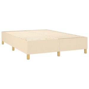 Κρεβάτι Boxspring με Στρώμα Κρεμ 140x200 εκ. Υφασμάτινο