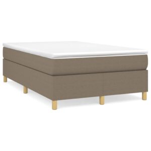 Κρεβάτι Boxspring με Στρώμα Taupe 120x200 εκ. Υφασμάτινο