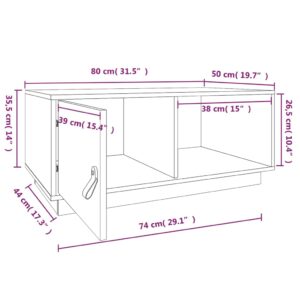 Τραπεζάκι Σαλονιού Μαύρο 80x50x35