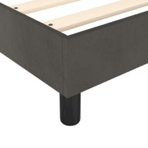 Κρεβάτι Boxspring με Στρώμα Σκούρο Γκρι 90x200 εκ. Βελούδινο